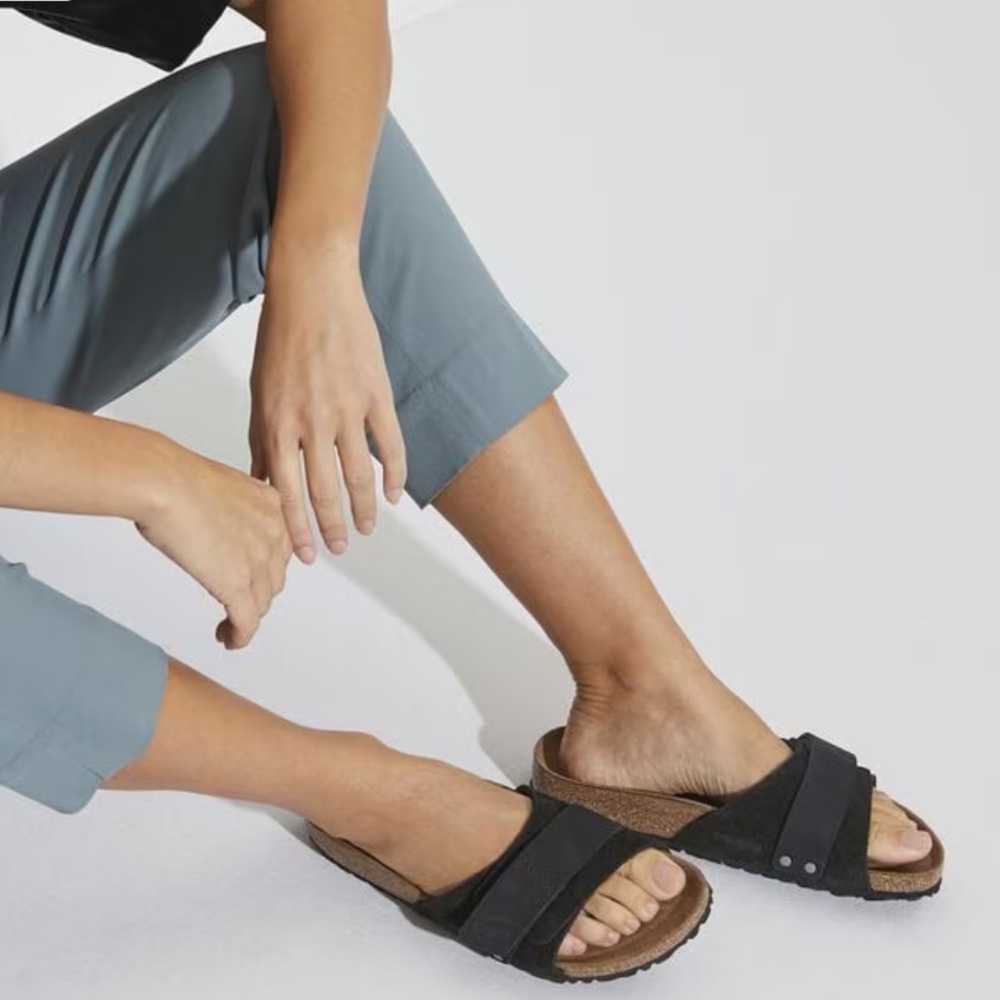Birkenstock oita Suede Leather slide sandal 38/7